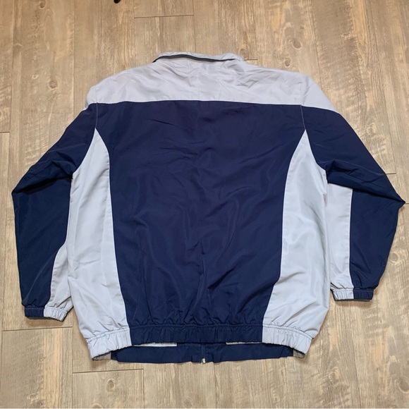 Navy and grey vintage windbreaker track jacket Size XXL tall - Picture 2 of 6